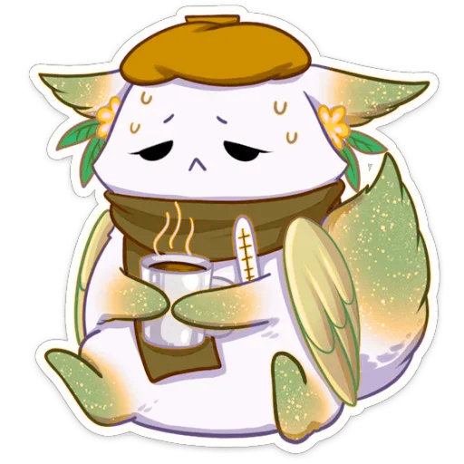 🤒 Стикер «Зелёная Минто» для Telegram