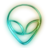 🙁 Эмодзи «Green neon» для Telegram