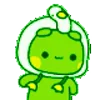 Стикер 5 Green Emoji