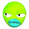 Стикер 35 Green Emoji