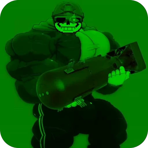 💀 Стикер «Green Sans» для Telegram
