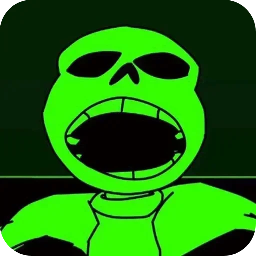 💀 Стикер «Green Sans» для Telegram