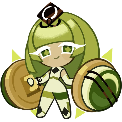 🍵 Стикер «Green Tea Mousse Cookie» для Telegram