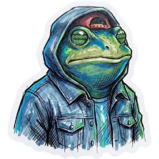 👨‍💻 Стикер «Green Vibe» для Telegram