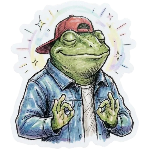👐 Стикер «Green Vibe» для Telegram