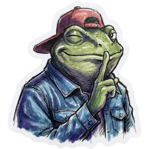 🤫 Стикер «Green Vibe» для Telegram