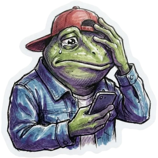 😔 Стикер «Green Vibe» для Telegram