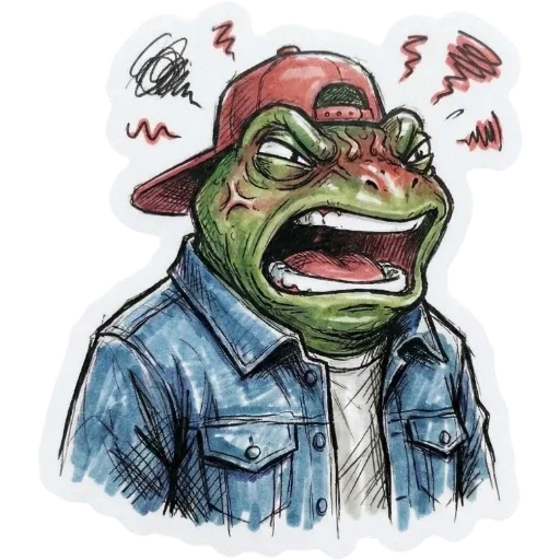 😡 Стикер «Green Vibe» для Telegram
