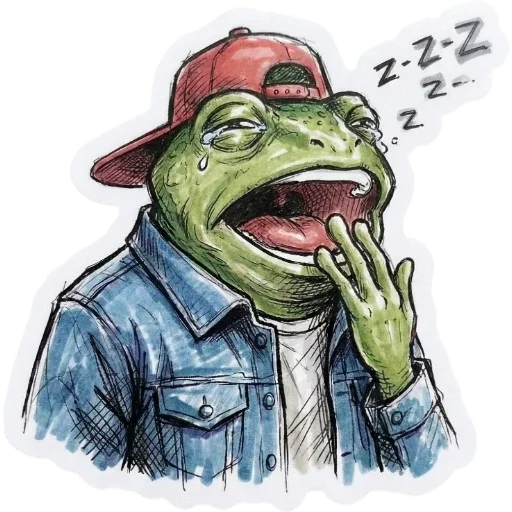 😴 Стикер «Green Vibe» для Telegram