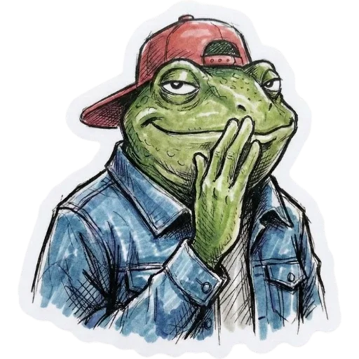 🫢 Стикер «Green Vibe» для Telegram