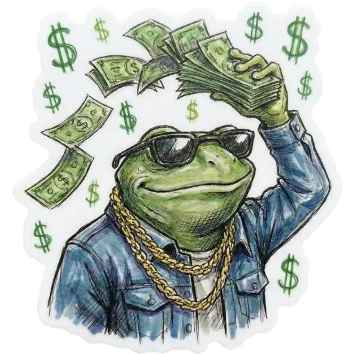 😎 Стикер «Green Vibe» для Telegram