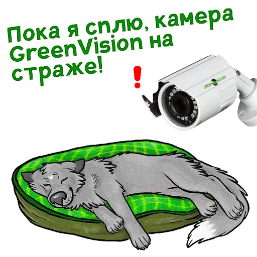 💤 Стикер «Green Vision» для Telegram