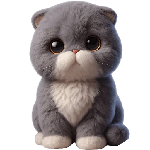 🥺 Стикер «Серый котик» для Telegram