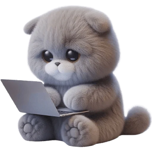 💻 Стикер «Серый котик» для Telegram