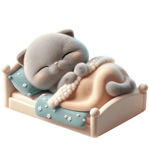 😴 Стикер «Серый котик» для Telegram