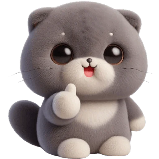 👍 Стикер «Серый котик» для Telegram
