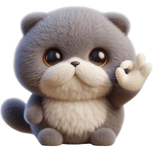 👌 Стикер «Серый котик» для Telegram