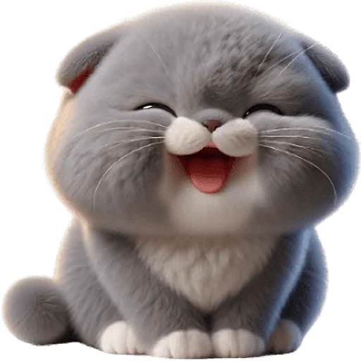 Стикерпак Серый котик для Telegram