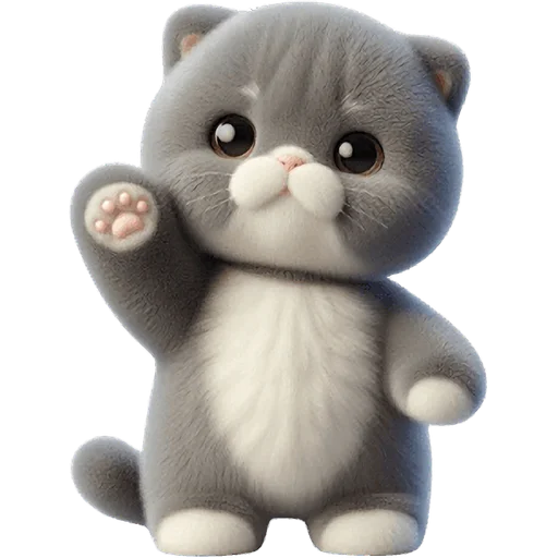 👋 Стикер «Серый котик» для Telegram