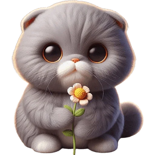 💐 Стикер «Серый котик» для Telegram