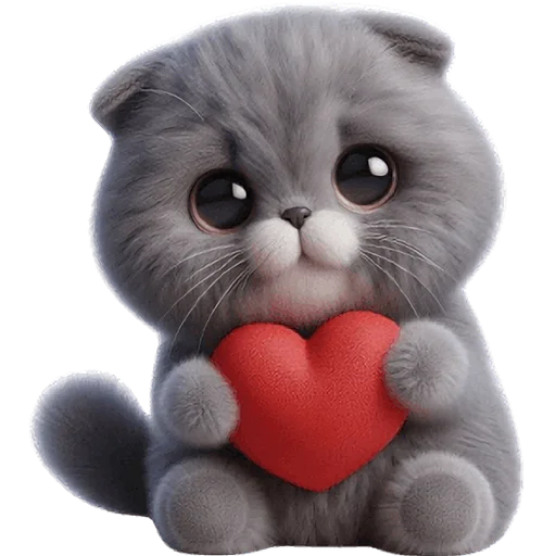 🫶 Стикер «Серый котик» для Telegram
