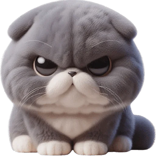 😤 Стикер «Серый котик» для Telegram