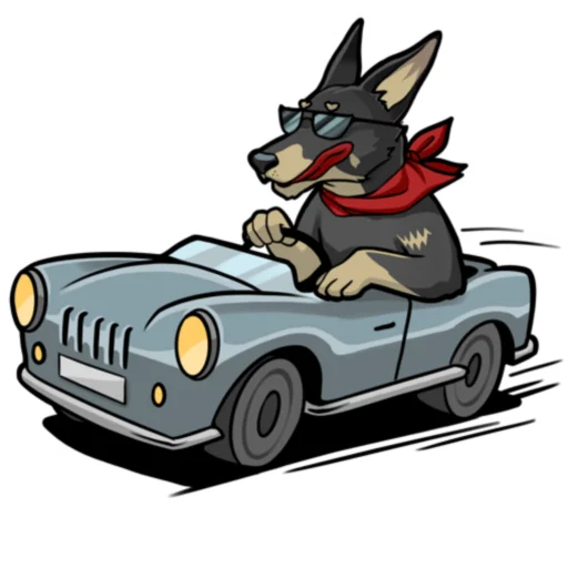 🏎 Стикер «Грей» для Telegram