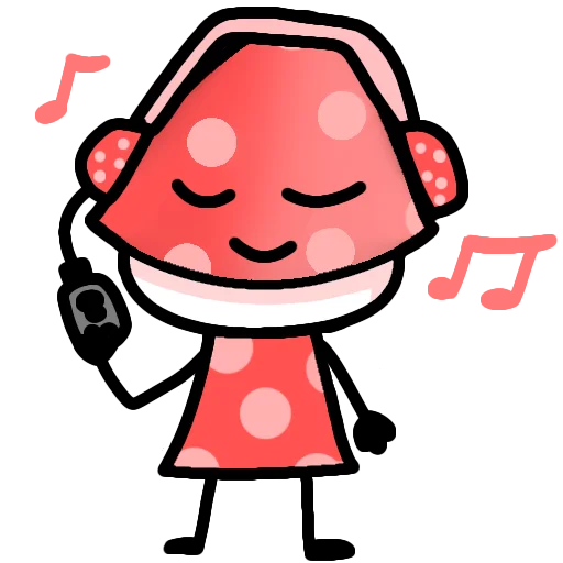 🎧 Стикер «Грибушик» для Telegram