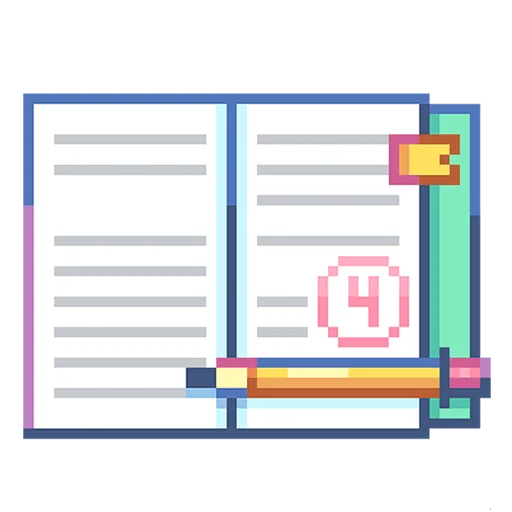 🗒 Стикер «Тетрадь в клеточку Без Текста» для Telegram