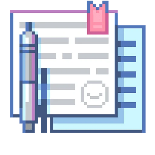 ✒️ Стикер «Тетрадь в клеточку Без Текста» для Telegram