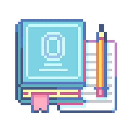 📔 Стикер «Тетрадь в клеточку Без Текста» для Telegram