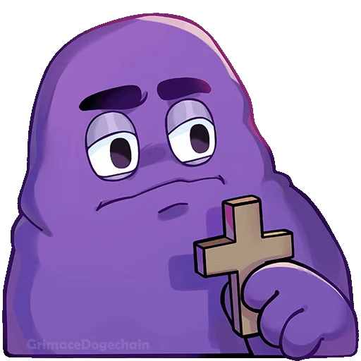 💀 Стикер «Grimace DogeChain» для Telegram