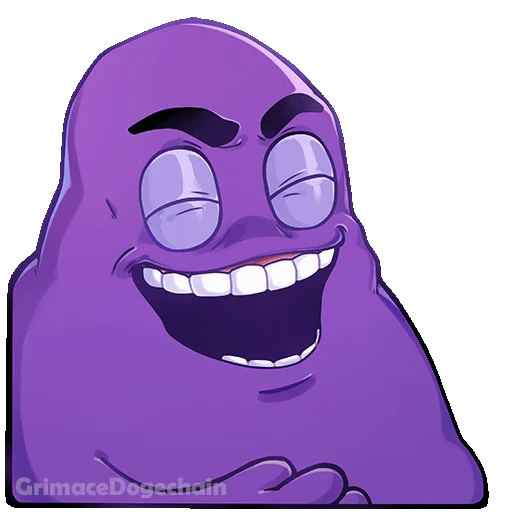 😆 Стикер «Grimace DogeChain» для Telegram