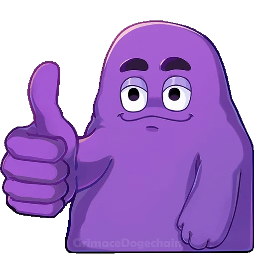 👍 Стикер «Grimace DogeChain» для Telegram