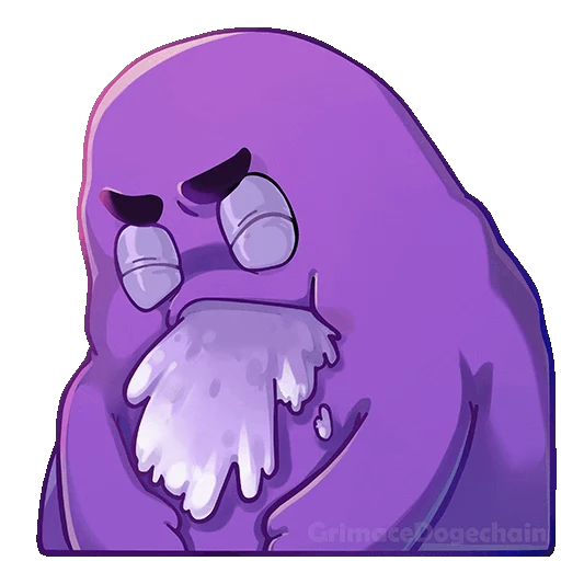 🤢 Стикер «Grimace DogeChain» для Telegram
