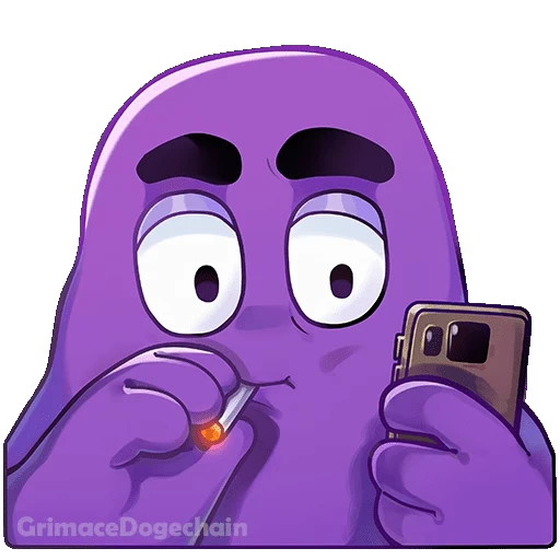 😰 Стикер «Grimace DogeChain» для Telegram