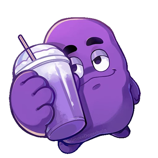 🍼 Стикер «Grimace DogeChain» для Telegram