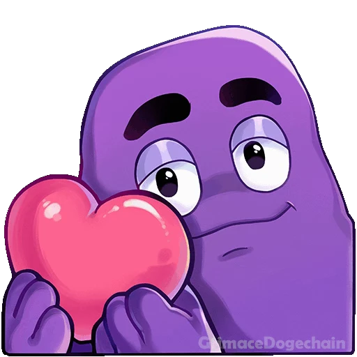 ❤️ Стикер «Grimace DogeChain» для Telegram