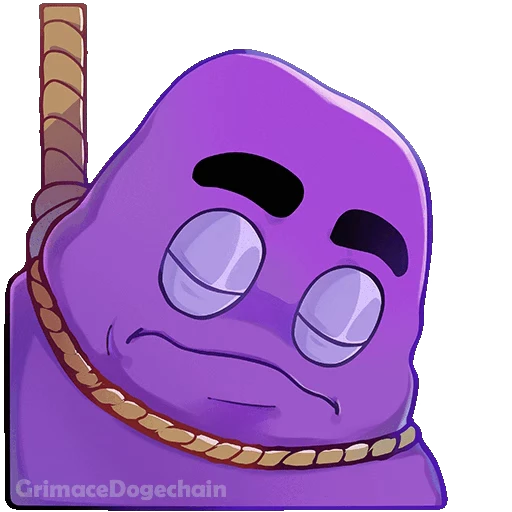 💀 Стикер «Grimace DogeChain» для Telegram