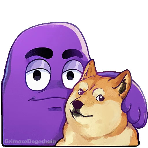 🐕 Стикер «Grimace DogeChain» для Telegram