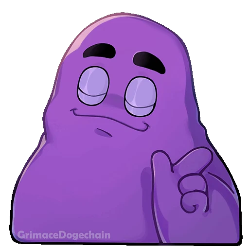 😌 Стикер «Grimace DogeChain» для Telegram