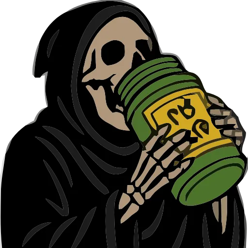 💀 Эмодзи «Grim Life» для Telegram