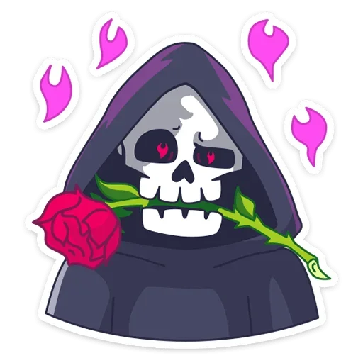 🌹 Стикер «Смерть с косой» для Telegram