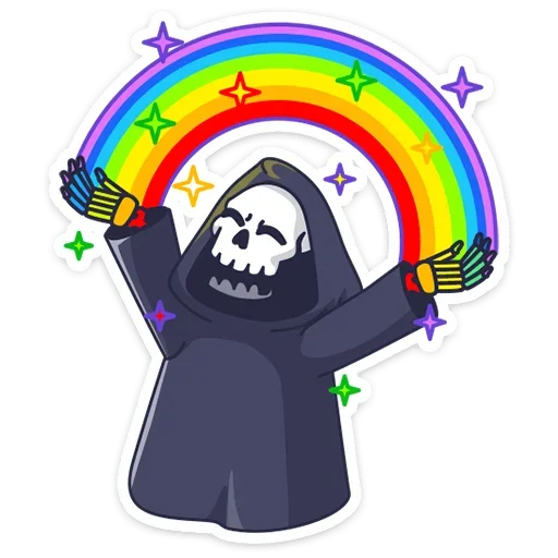 🌈 Стикер «Смерть с косой» для Telegram