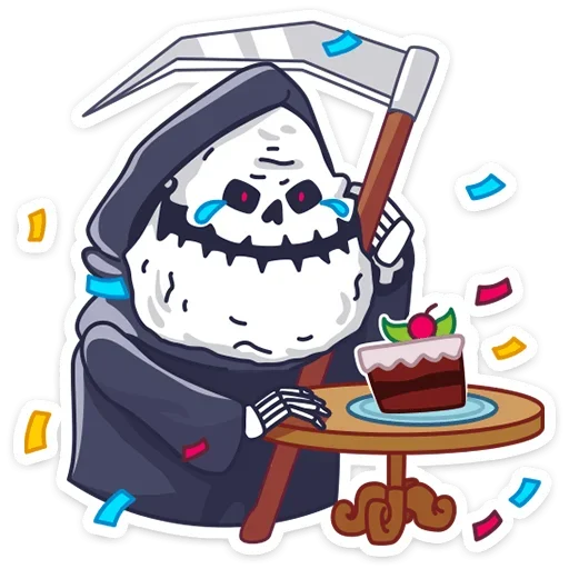 🍰 Стикер «Смерть с косой» для Telegram