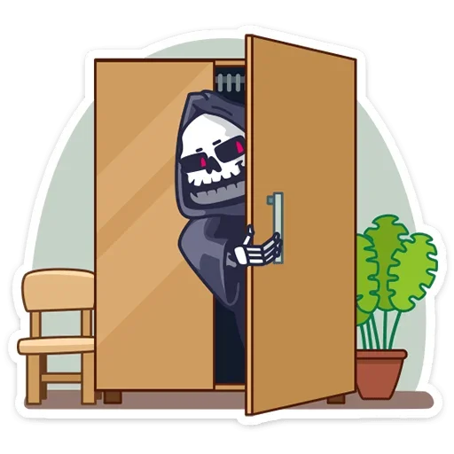 👋 Стикер «Смерть с косой» для Telegram