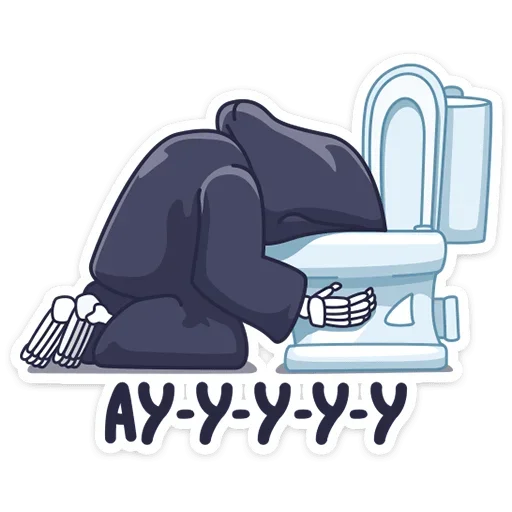 🚽 Стикер «Смерть с косой» для Telegram