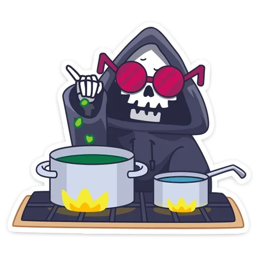 😎 Стикер «Смерть с косой» для Telegram