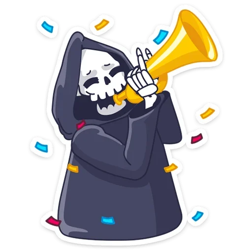 🥳 Стикер «Смерть с косой» для Telegram