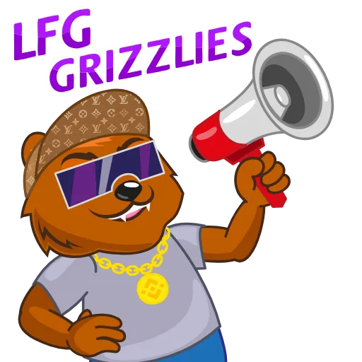📢 Стикер «Grizzly Rocket» для Telegram